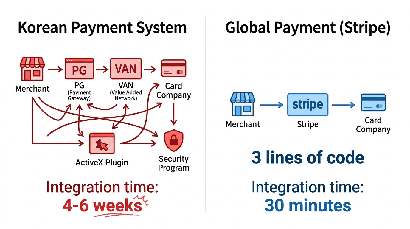한국 결제 구조 vs 글로벌 결제 구조
