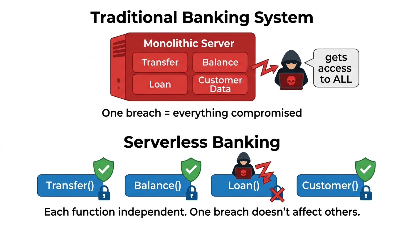 기존 은행 시스템 vs 서버리스