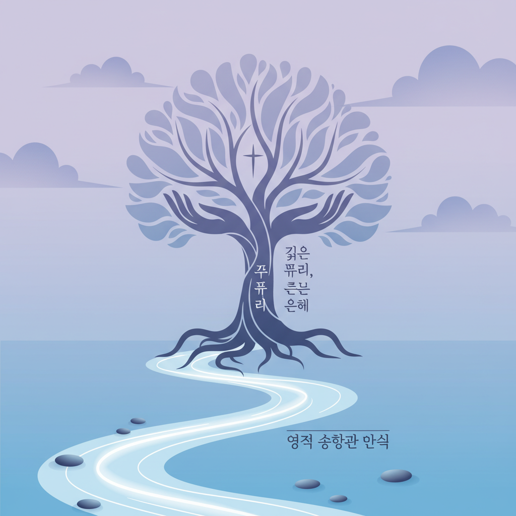 큰 물가에 뿌리내린 나무