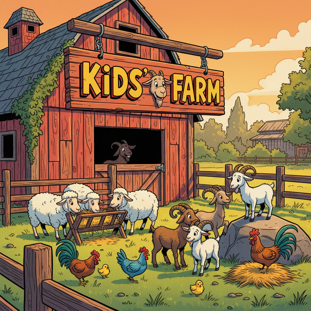 Kids Farm with Goats