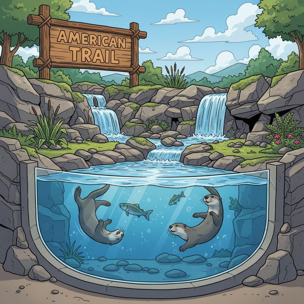 Playful River Otters